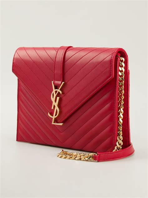 pochette yves saint laurent rouge|Saint Laurent handbags.